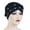 Navy, variant on Tittly Winter Hats Beanie Women's Soft Monochrome Single Braid Hat Pin Muslim Baotou Hat Skull Caps Hats for Women Black One Size
