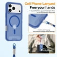 thumbnail image 7 of for iPhone 17, 2 In 1 Case, Compatible with MagSafe, Air Cushions Ultra Slim Drop Protective TPU + PC Lightweight Anti-Scratch Bumper Frame Translucent Hybrid Phone Cover, Blue, 7 of 7