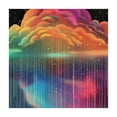 thumbnail image 4 of WYYP Rainbow Cloud Stars Square Tablecloth Washable for Home Kitchen Outdoor Decoration 100% Polyester Fiber 36*36, 4 of 8