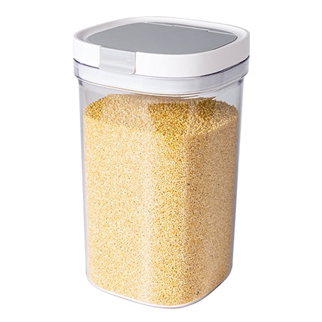 Airtight Lock Food Container Drop-resistant Durable Sealed Jars for Flour Sugar Pasta Snacks - 1.8L