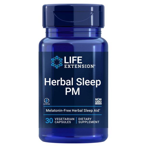 Life Extension Herbal Sleep PM Lemon Balm, Honokiol & Chamomile