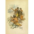 thumbnail image 2 of Fisher, Harrison 17x24 Gold Ornate Wood Framed with Double Matting Museum Art Print Titled - To the Mountains from The Song of Hiawatha 1906, 2 of 4