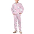 thumbnail image 2 of Hello Kitty Boys 2 Piece Tracksuit Athletic Sweatsuits Sets Hooded Sweatshirt And Jogger Sweatpants Clothing Sets for Kids, 2 of 8
