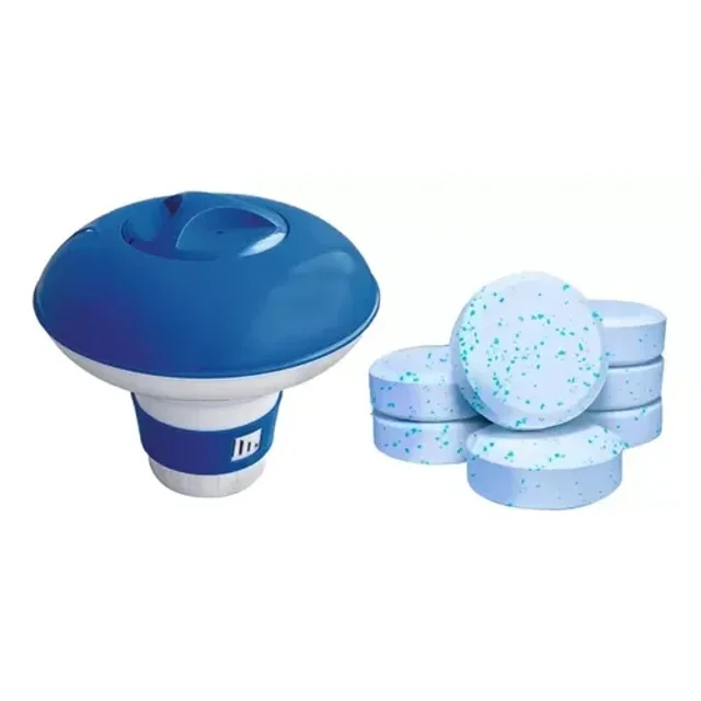 Flotador Dosificador Panda + 1kg Tricloro Triple Acción