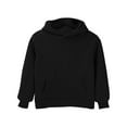 thumbnail image 2 of Ympkerial Teen Girls Plain Black Cozy Oversized Hooded Sweatshirt Long Sleeve Winter Pullover Top Fleece Lined Casual Soft Loose Fit Trendy Tween Wear, 1-2 Years, 2 of 8