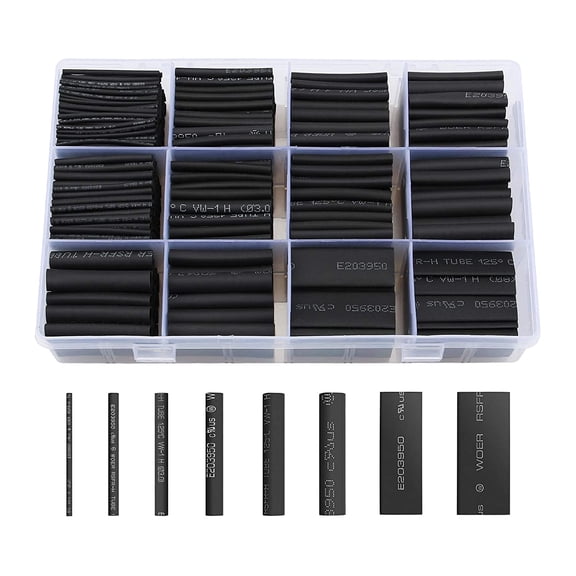 Genwiss Electrical Heat Shrink Tube Wire Wrap Kit, Flexible Polyolefin Insulation, 650pcs, ISO9001 Certified