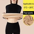 thumbnail image 3 of 1Set Ultra Thick Thermal Underwear Women Stand Collar, 3 of 5