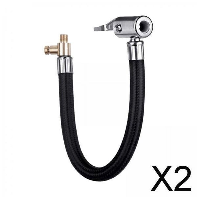 2x Conexión de Extensión de Bomba de Inflado de Manguera de Inflador de Aire de Neumáticos de Automóvil Adecuado para Automóviles, Motocicletas, Bicic 2 piezas