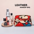 thumbnail image 7 of Saiise Mario Print Makeup Bag PU Leather Travel Makeup Bag Organizer Makeup Pouch, Portable Cosmetic Bags for Women,Cute Make Up Bag for Travel Size Toiletries Accessories Brushes, 7 of 7