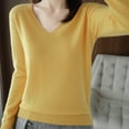 thumbnail image 2 of Kcodviy Women Solid Color Long Ladies Tops Plus Size Sleeve Knit Sweater Top Womens Plus Size Shirts Wool Pullover Sweater Base Fall Tops for Women Sweater for Women, 2 of 3
