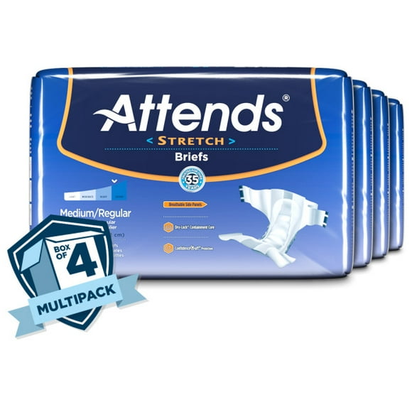 Attends Stretch Briefs - Regular/Medium - Case of 96pc