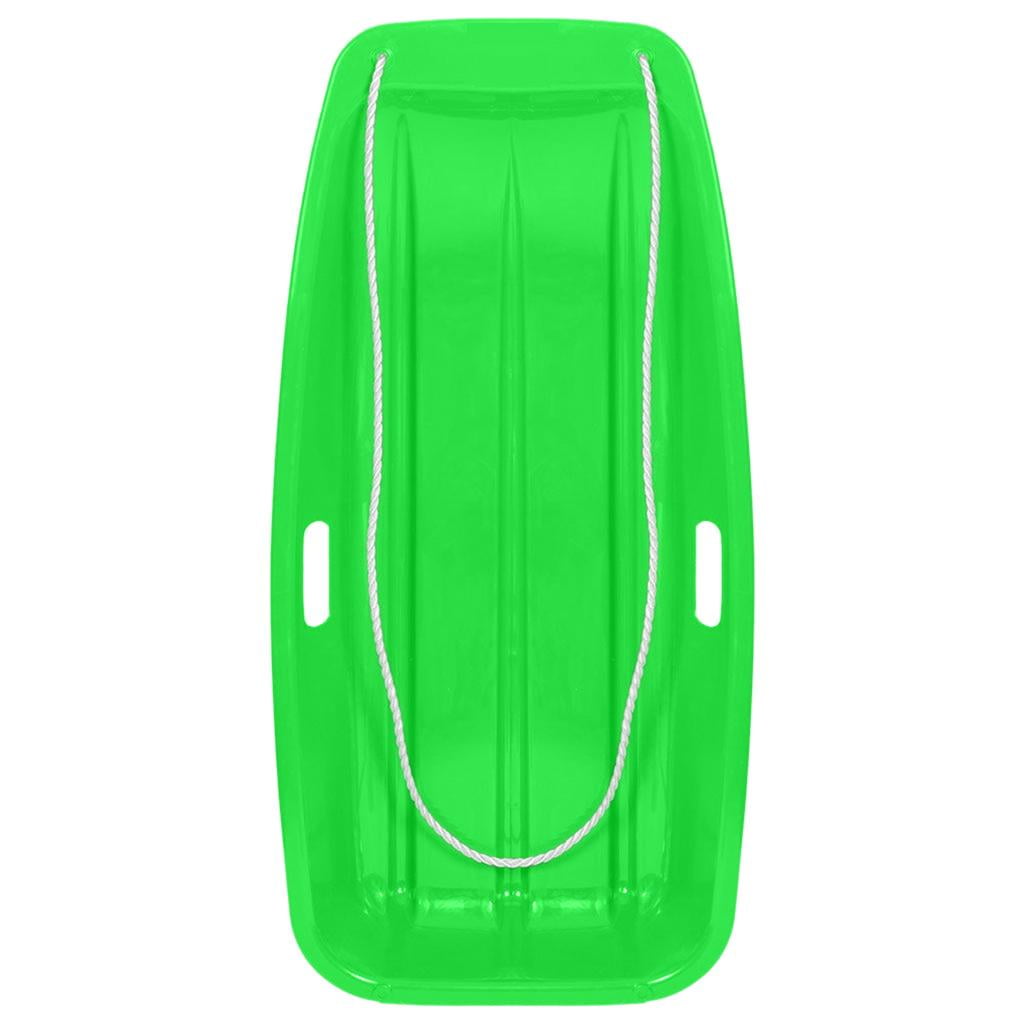 LOVIVER Snow Sled for Kids Adults Downhill Toboggan Sledge Pull Rope Winter Toy Green