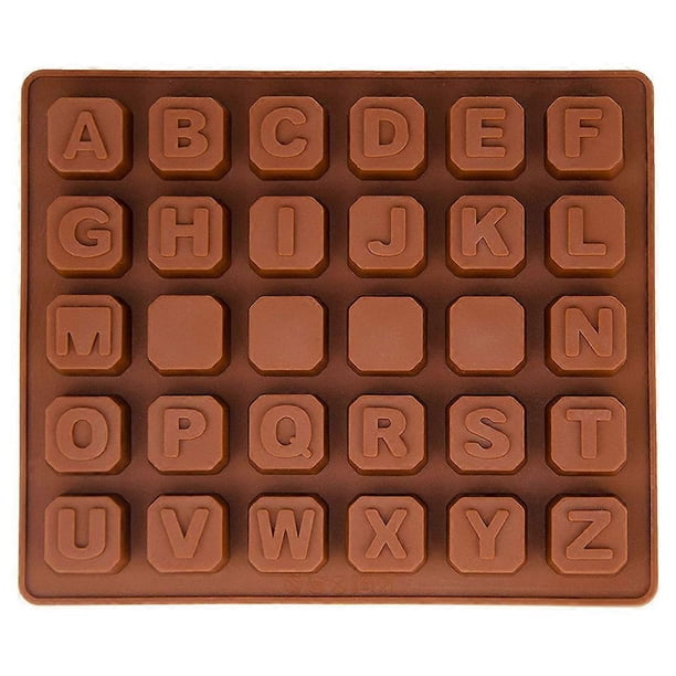 Silicone mold with letters alphabet, praline mold, chocolate mold, casting mold, ice cube mold