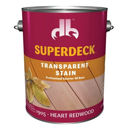 Superdeck Transparent Heart Redwood Oil Wood Stain 1 gal. - Case Of: