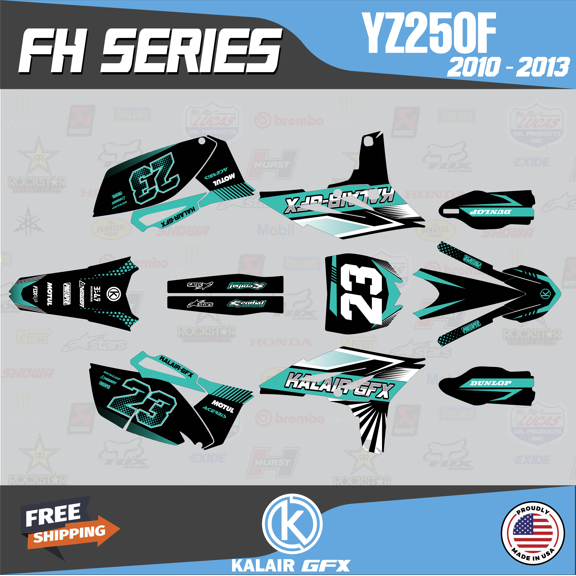 Kalair GFX Graphics Kit for Yamaha YZ250F (2010-2013) Fh Series