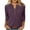 Womens Pullover Purple, variant on Womens Knitted Ribbed Thin Sweater, Long Sleeve Pullover for Women Fall Fashion Loose Fit Notch V Neck Sweaters with Buttons