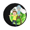 thumbnail image 2 of Cute Cartoon Rick And Morty Spare Tire Cover Wheel Protectors For Trailer Rv Suv Truck Camper Travel Fits For Tire Diameter 16 Inch, 2 of 7