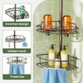 thumbnail image 5 of No-Drill Quick Installation Tension Pole Shower Caddy – 4-Tier Adjustable Corner Shelves, Rust-Resistant, 47-121 Inch, Space-Saving Storage for Renters & Family, 5 of 10