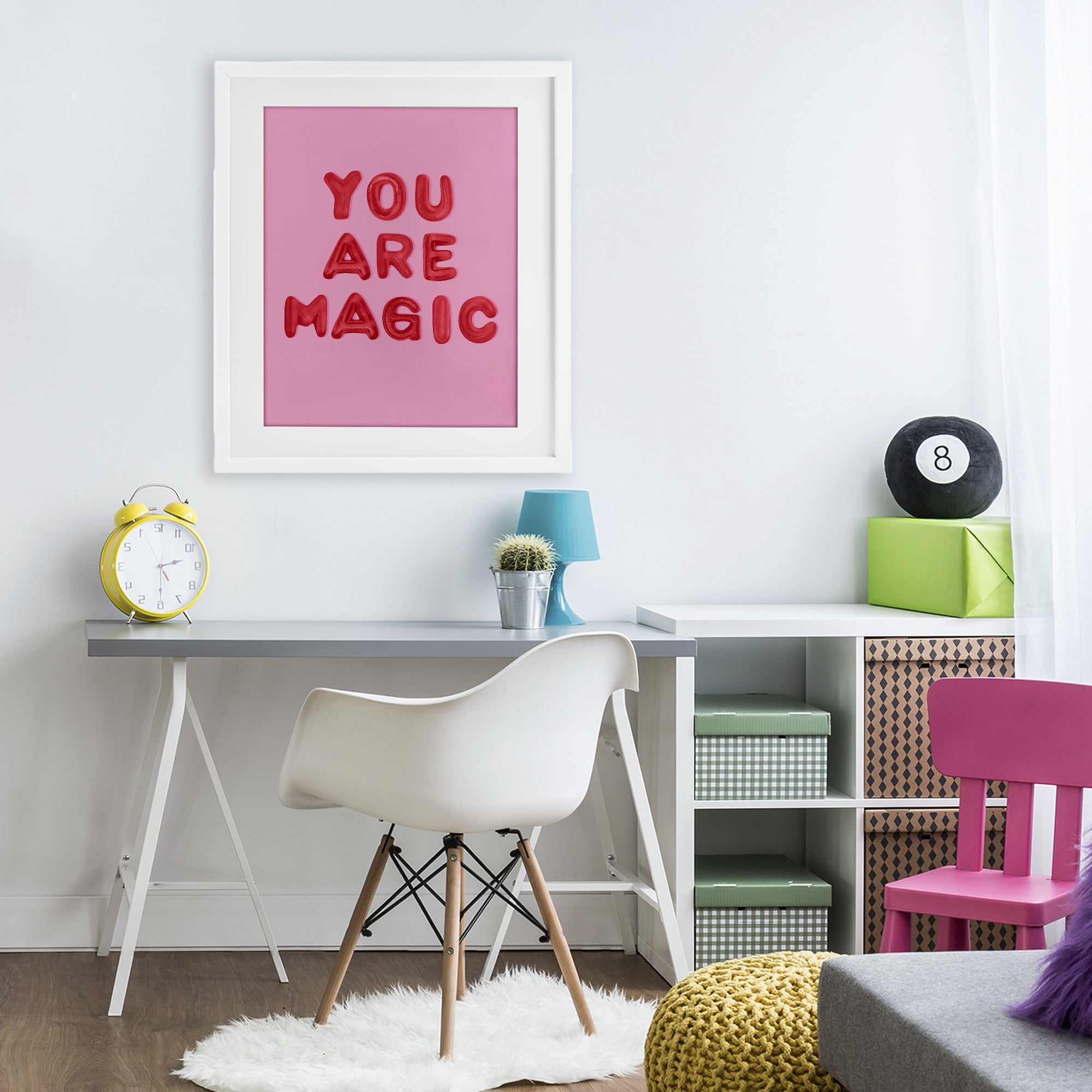 Stupell Industries You Are Magic Red & Pink White Framed Print Under Glass, design by LISH Creative