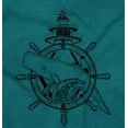 thumbnail image 2 of Nautical Whale Wheel Spiritual Animal Women's T Shirt Ladies Tee Brisco Brands X, 2 of 6