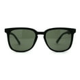 thumbnail image 2 of Classic Hipster Rectangular Keyhole Horn Rim Sunglasses Matte Black Green, 2 of 4
