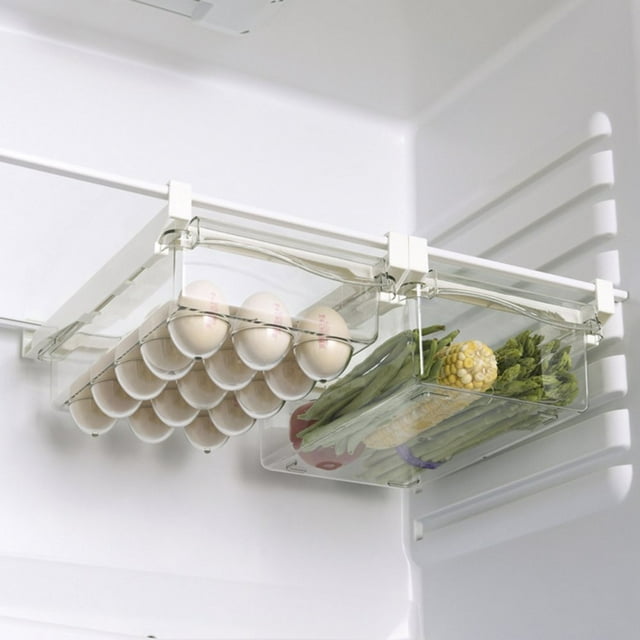 MesaSe Refrigerator Tray Egg Case Egg Holder Fruit Storage Box Drawer Case Refrigerator Storage