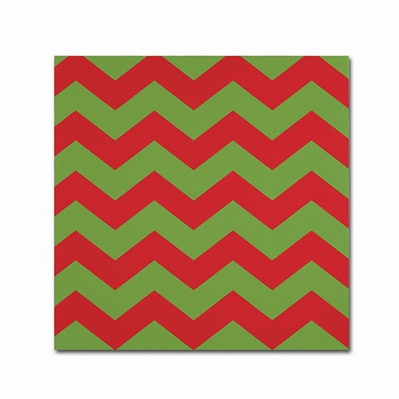 Trademark Fine Art "Xmas chevron 9" Canvas Art by Color Bakery