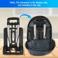 thumbnail image 3 of Folding Hand Truck, Lightweight Luggage Cart Foldable, Iron Tube Luggage  with 4 Rotate Wheels, Pull Rod,  for Moving Travel Shopping Airport Office, 3 of 7