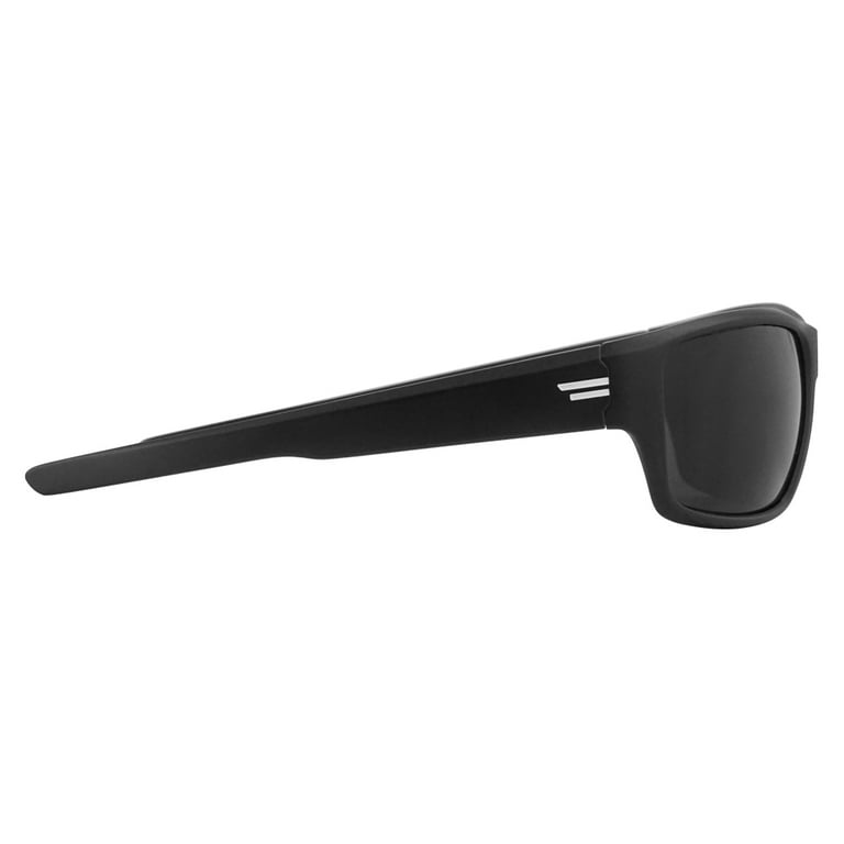 TOROE Eyewear with Matte Black Wrap Around Frame, Polarized CAT 4