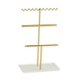 thumbnail image 2 of Kuntesetty Jewelry Display Stand Bracelet Necklace Holder 3 Tiered Stylish Earrings Display Gold, 2 of 9