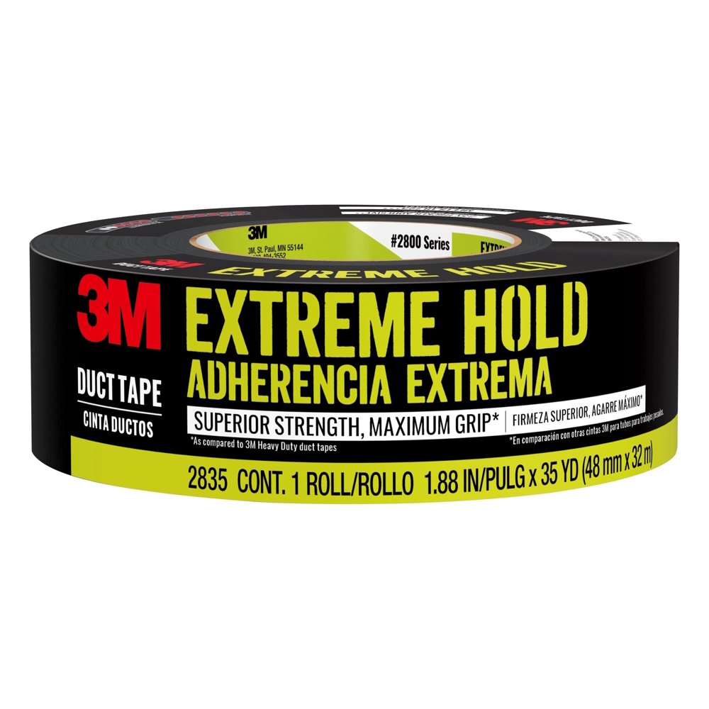 3M Extreme Hold Duct Tape, 1.88 in x 35 yd, Black, 1 Roll/Pack