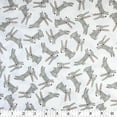 thumbnail image 2 of Fabric Creations White with Grey Rabbits Fat Quarter Pre-Cut Fabric - 18" x 21" / 45cm x 53cm, 2 of 2