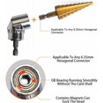 thumbnail image 4 of Brillar 1 pieza de broca de ángulo recto y 3 piezas de 1/2 "3/8" 1/4 "Kit de adaptador de enchufe cabeza angular destornillador de 105 grados taladro eléctrico magnético de cambio rápido, 4 of 5