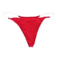 thumbnail image 1 of HNMKIU Bas de Maillot de Bain Bikini Taille Basse pour Femmes Shorts de Plage Bas de Maillot de Bain Confortables pour la Course et la Natation Rouge, TG, 1 of 8