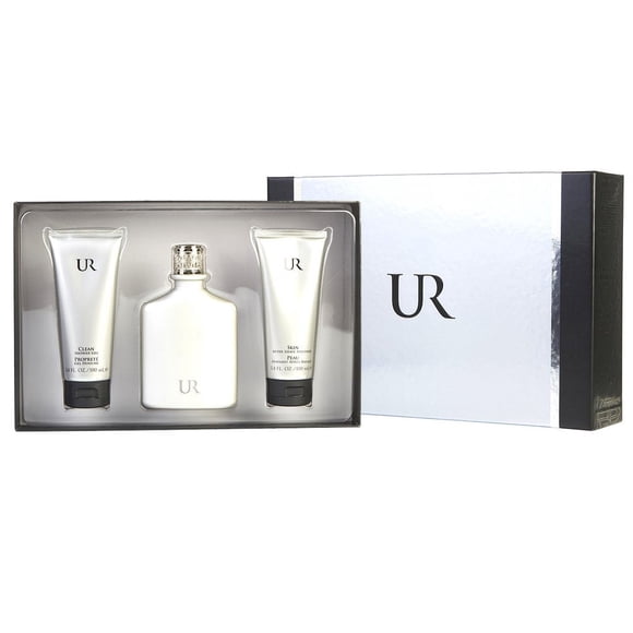 Set de 3 piezas Perfume Usher Ur para hombre EDT de 100 ml con gel de ducha