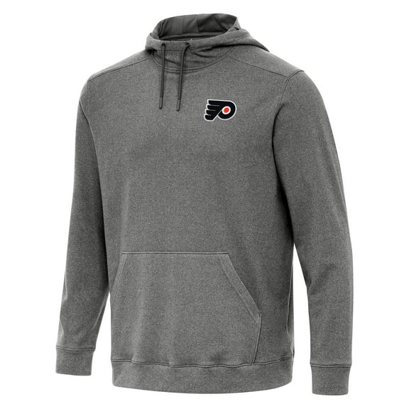 Men's Antigua Heather Black Philadelphia Flyers Cloud Pullover Hoodie