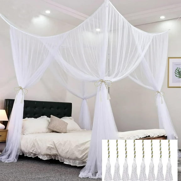 Mosquito Net Bed Canopy for Girls,King Canopy Bed Curtains Queen Size from Ceiling,Dome Mosquito Netting Bed Tent Twin Girls Canopy Bed Decor for Baby Crib,Kid Bed and Adult Beds (Pink Dome)