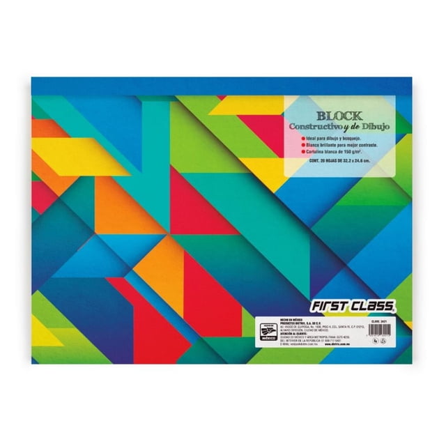 Block First Class Constructivo 20 Hojas 32.3 X 24.6 Cm