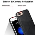 thumbnail image 3 of Allytech Wallet Case for iPhone 8 Plus/7 Plus - 2 Card Holder - Military Grade Drop Protection - Ultra Slim & Protective - Premium PU Leather Shockproof Phone Case for Women & Men - Black, 3 of 7
