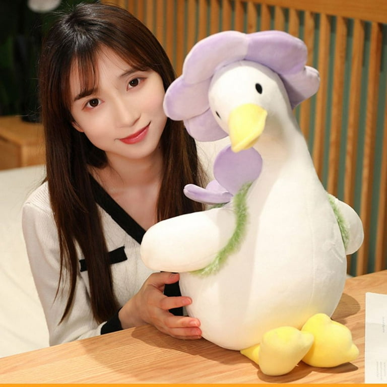 White Duck Plush Toy With The Backpack