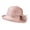 Pink, variant on Lispipm Retro Organzas Bucket Hats for Women Cloche Bow Accessory Banquet Cocktail Party Hat Ladies Summer Trendy Formal Caps Pink