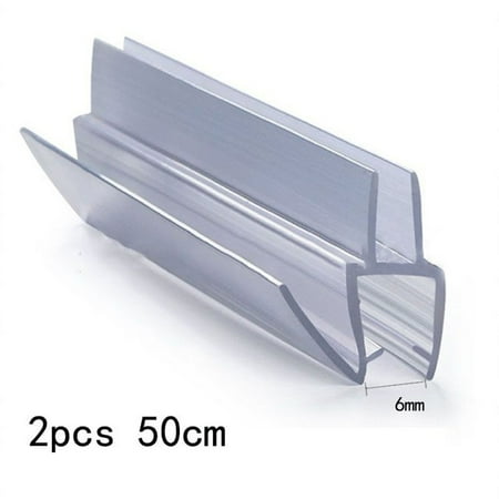 

2Pcs 50cm Replacement Seal Shower Shower Door Seal 6/8/10/12mm Water Deflector