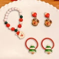 thumbnail image 4 of HOARBOEG Christmas Ornament Sets Holiday Party Rings Ear Clips Jewellery Snowmen, 4 of 6