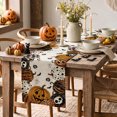 thumbnail image 2 of Sm:)e Mexican Skull Pumpkins Ghost Halloween Table Runner, Day of the Dead Kitchen Dining Table Decoration for Home Party Decor 13x72 Inch, 2 of 7