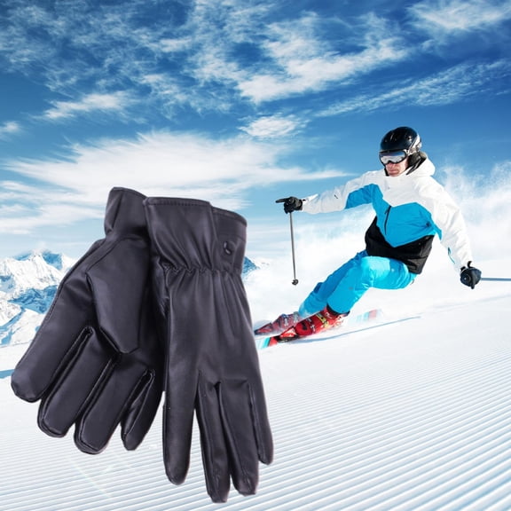 Clearance Gloves under $5,1pairs PU Leather Windproof Screen Anti Slip Women's Motorcycle Driving Gloves