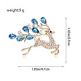 thumbnail image 3 of Wentin Reduced Brooch Reindeer Brooch Pin For Women Shiny Zircon Animal Brooch Pins Cute Sika Deer Brooch, 3 of 9