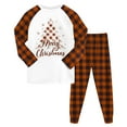 thumbnail image 1 of Ketyyh-chn99 Pyjama de Fête pour Garçons Ensemble Garçons et Filles Pantalon Long Coupe Régulière Manches Longues Col Rond Imprimé 3D Taille pour 2-3 Ans, Rouge Melon D\'eau, 1 of 5