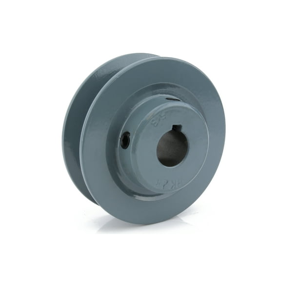 Masterdrive BK28-5/8 Cast Iron 3" Single Groove Pulley V Style B Belt 5L for 5/8 Inch Keyed Shaft