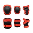thumbnail image 1 of Maoww 6 Pcs Genouillères Anti-Collision Mousse Polyester Coque Rigide Protège-Poignets Patins à Roulettes Cyclisme Skateboard Trottinette Orange, 1 of 6
