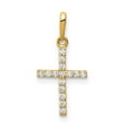 thumbnail image 1 of Quality Gold 10YC401 10K Yellow Gold CZ Cross Pendant, 1 of 1